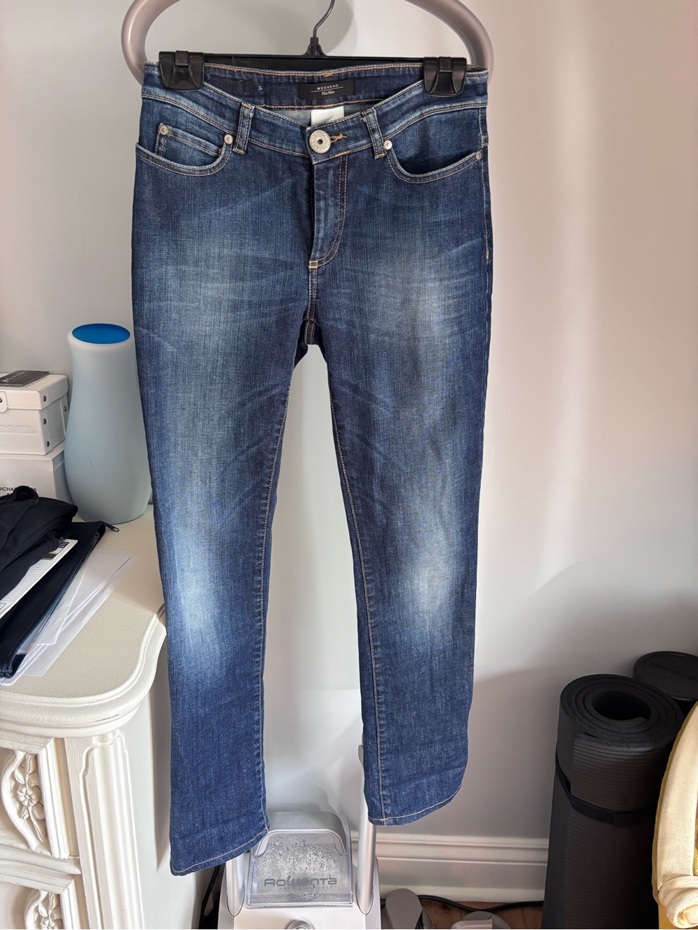 Weekend Max Mara dark wash straight leg jeans - size 4